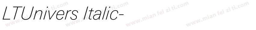 LTUnivers Italic字体转换